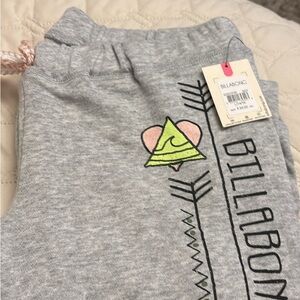 Billabong Gray Kids Joggers with Graphic Design